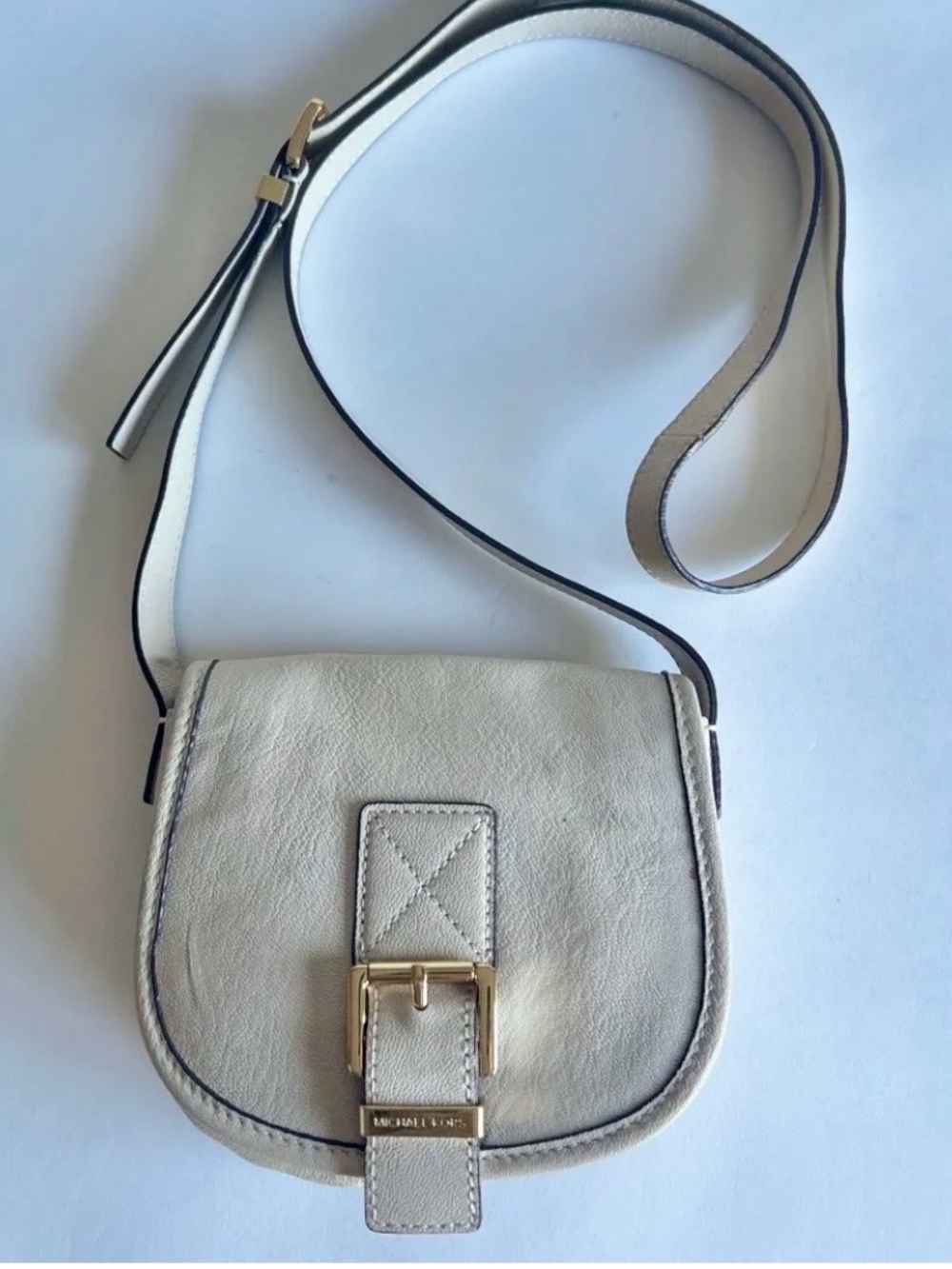 Michael Kors Small Cream Leather Crossbody Shoulder Bag